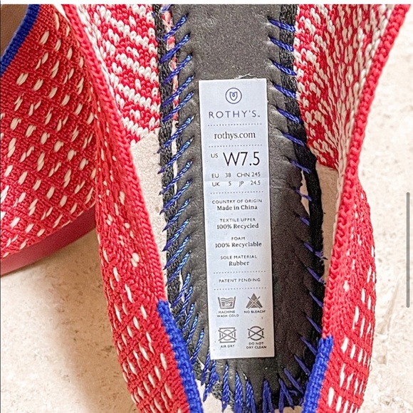 Rothy's The Point in Red Apple Honeycomb - Picture 9 of 11